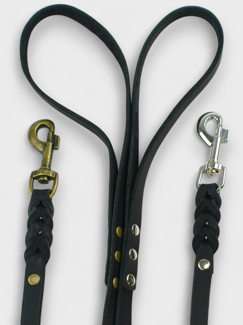 Fettlederleine mit Handschlaufe 15mm - HappyHound