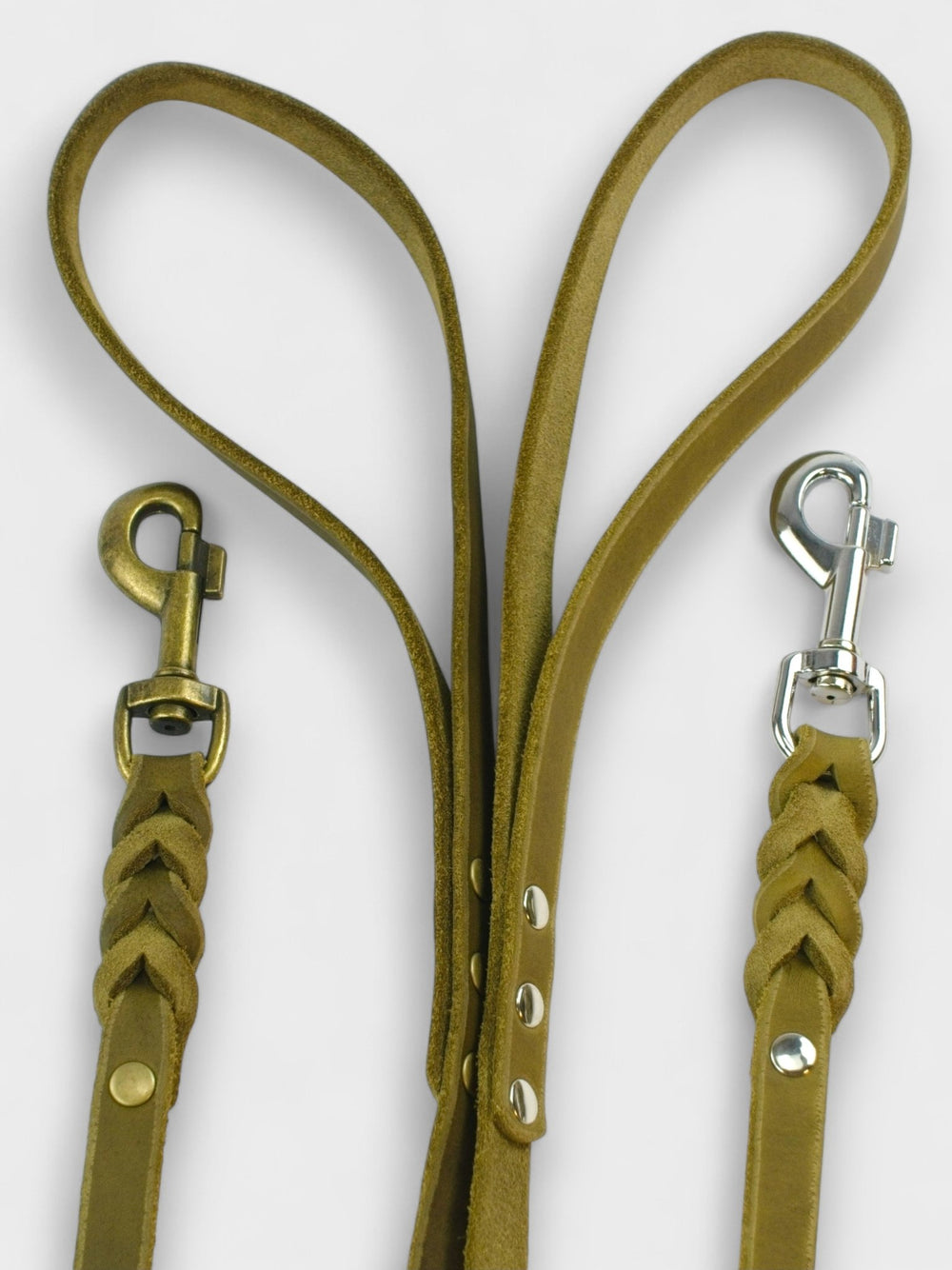 Fettlederleine mit Handschlaufe 15mm - HappyHound