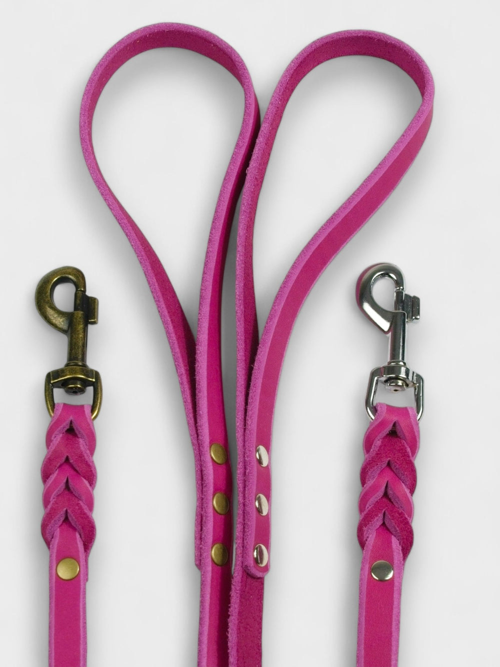 Fettlederleine mit Handschlaufe 15mm - HappyHound