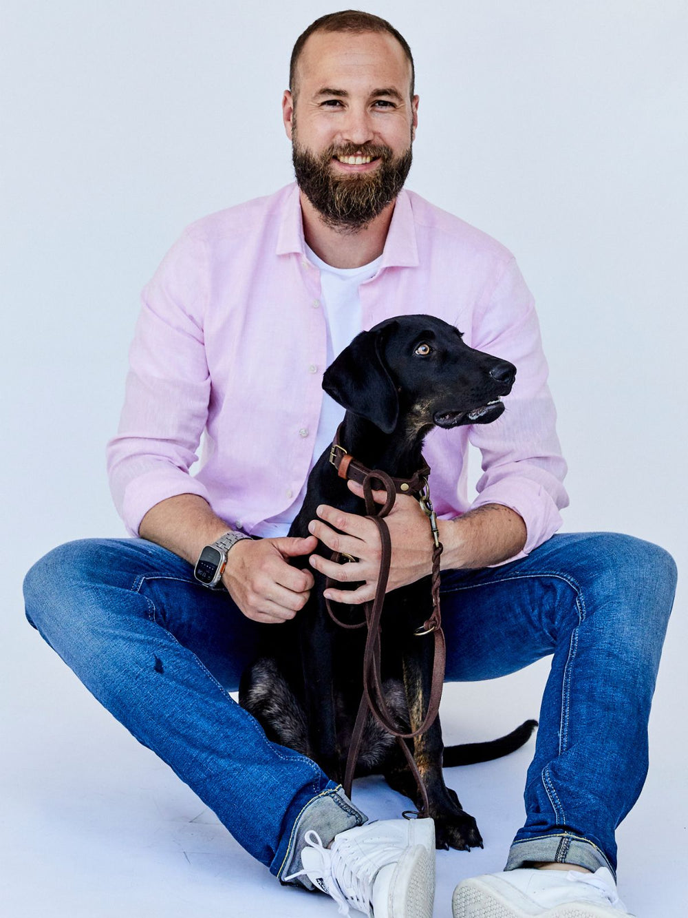 Verstellbare Führleine aus Fettleder 12mm - HappyHound