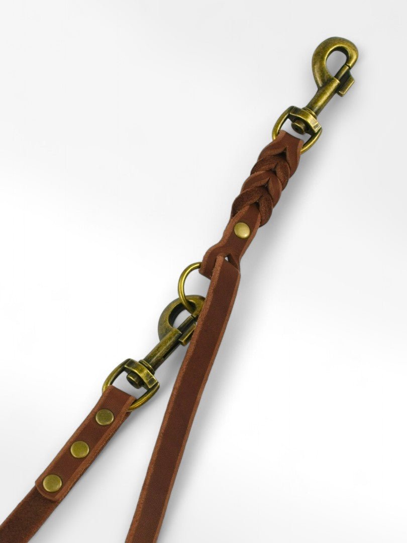 Verstellbare Führleine aus Fettleder 15mm - HappyHound