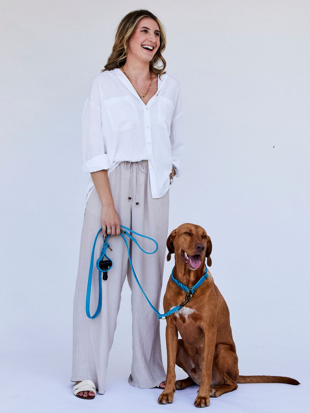 Verstellbare Führleine aus Fettleder 15mm - HappyHound