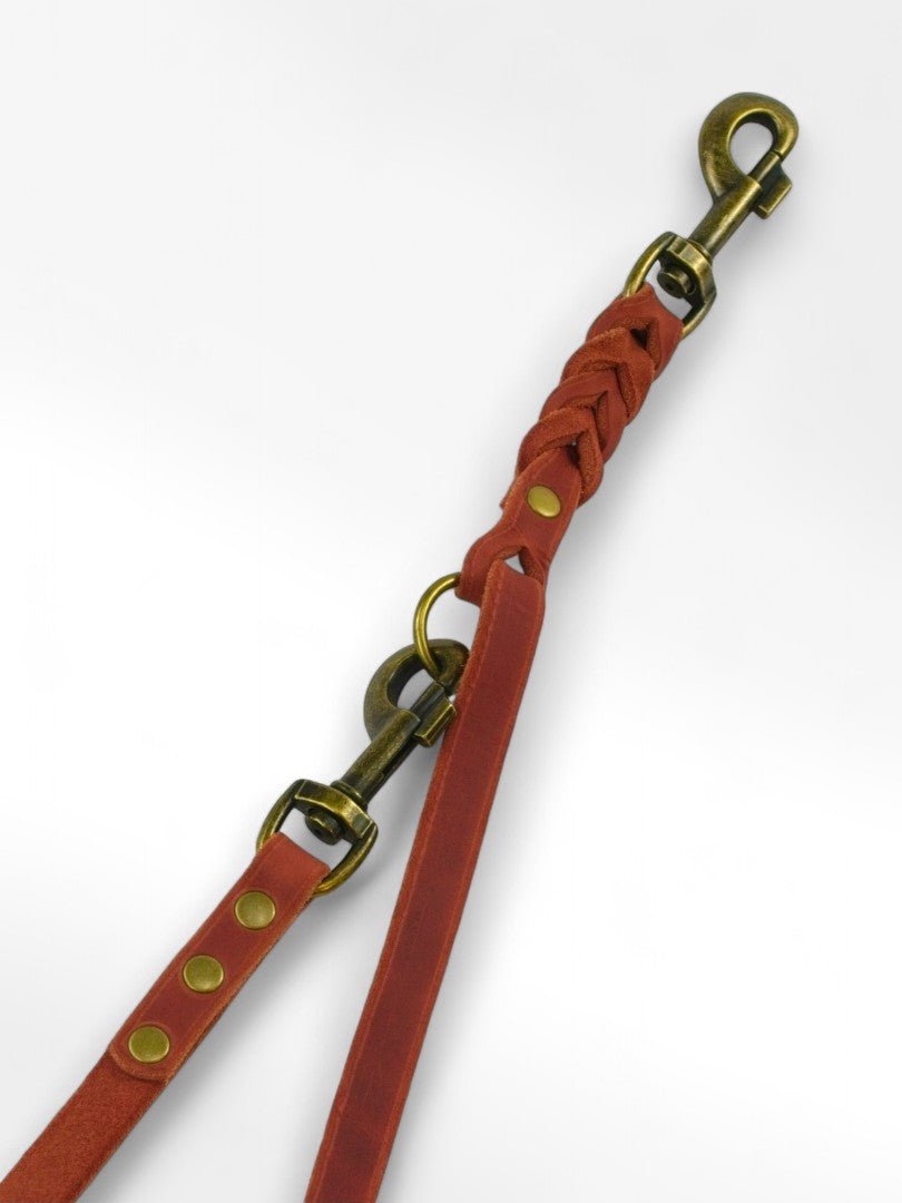 Verstellbare Führleine aus Fettleder 15mm - HappyHound