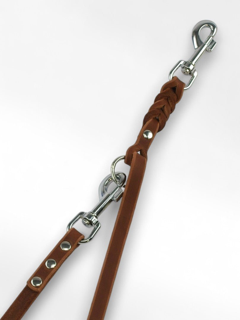 Verstellbare Führleine aus Fettleder 15mm - HappyHound