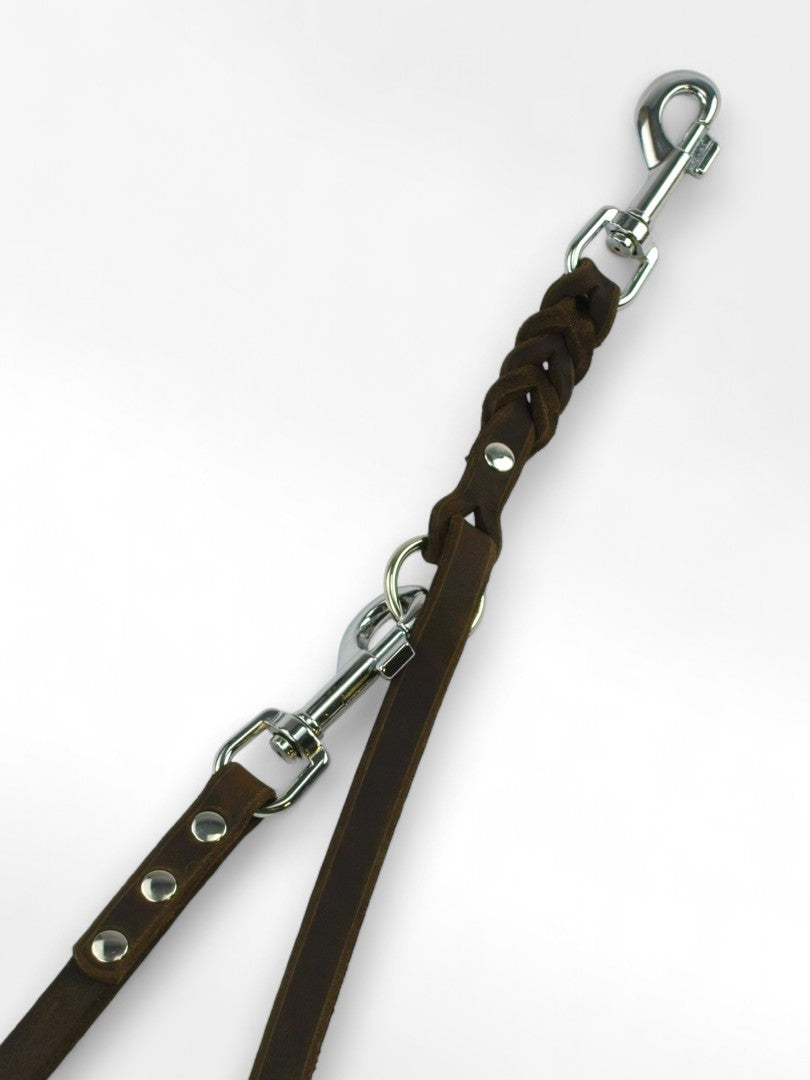 Verstellbare Führleine aus Fettleder 15mm