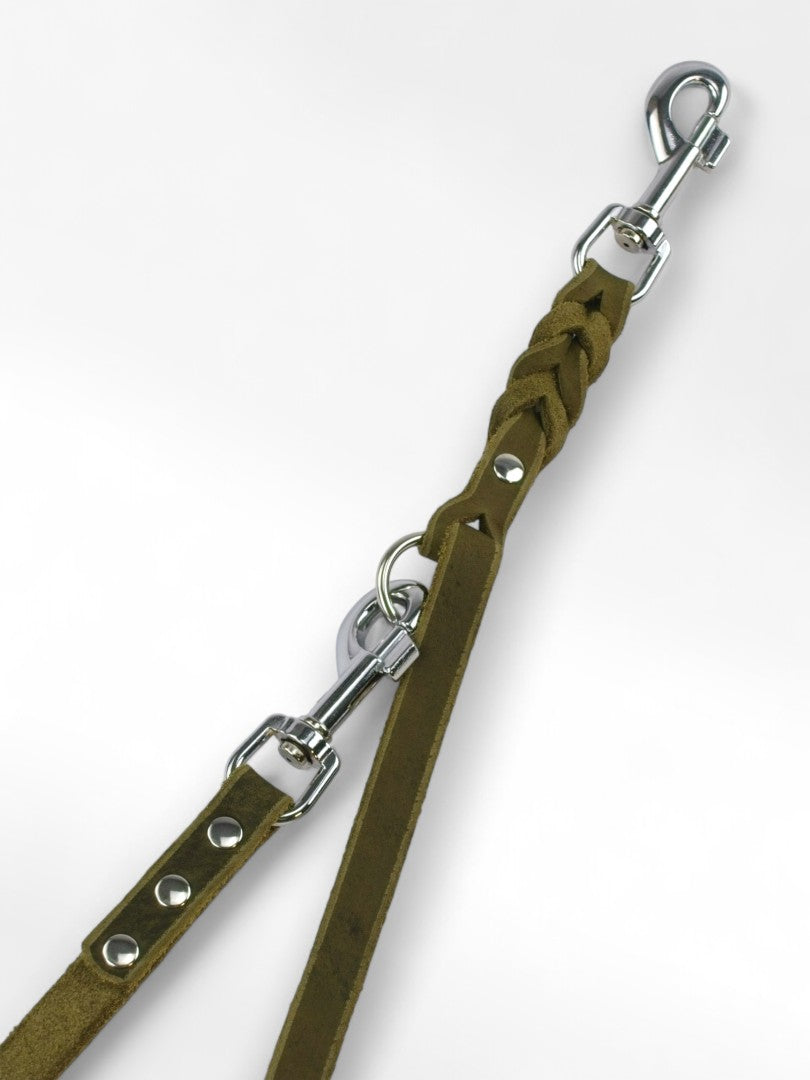 Verstellbare Führleine aus Fettleder 15mm