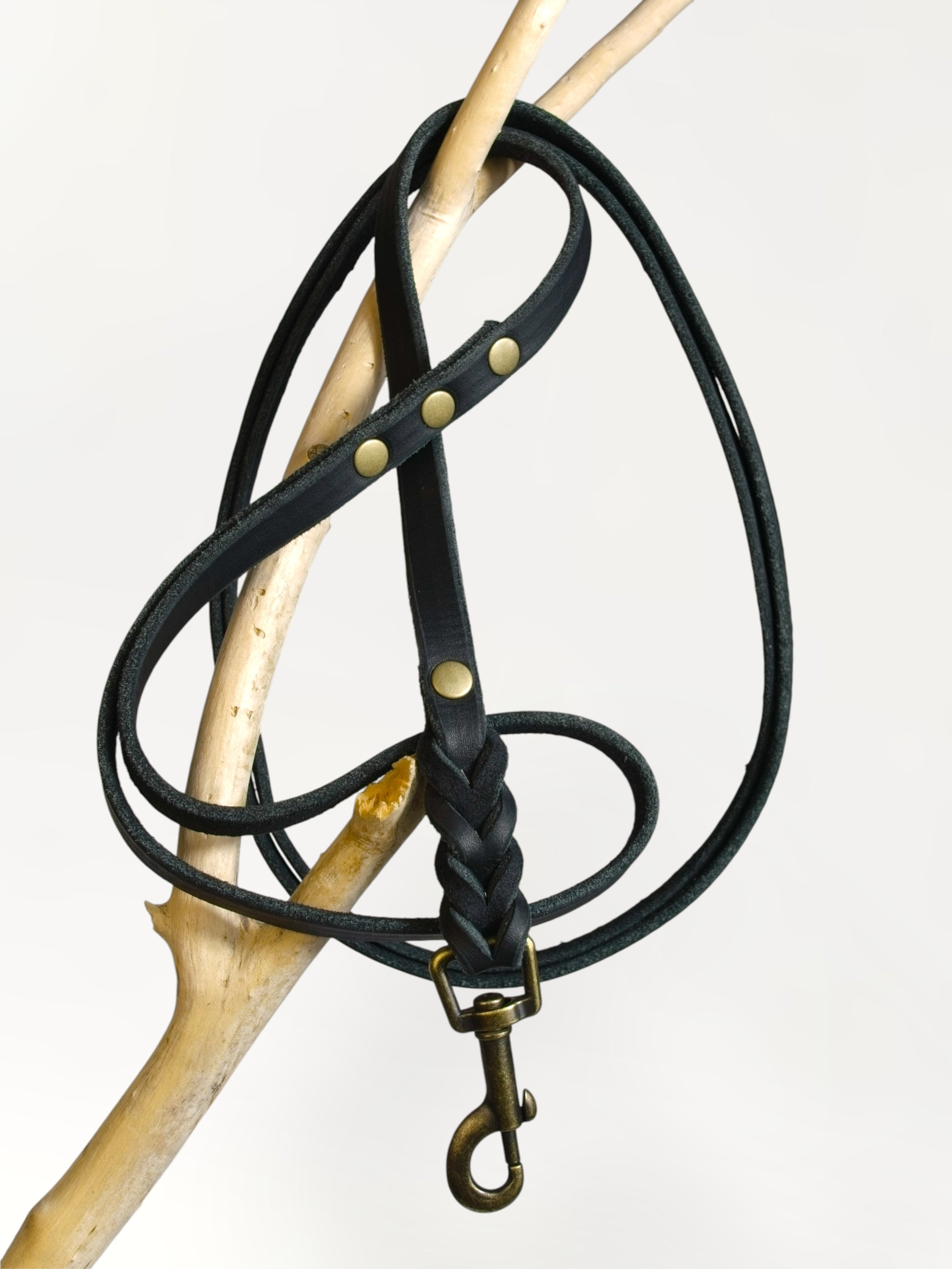 Fettlederleine mit Handschlaufe 12mm