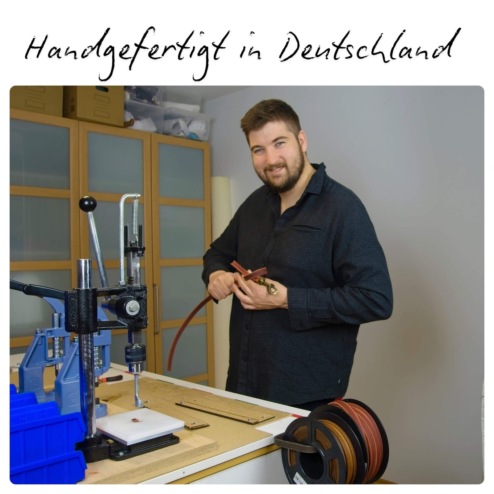 Fettlederleine mit Handschlaufe 12mm - Standardleine | Basisleine | Spazierleine - HappyHound