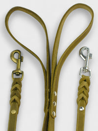 Fettlederleine mit Handschlaufe 15mm - HappyHound