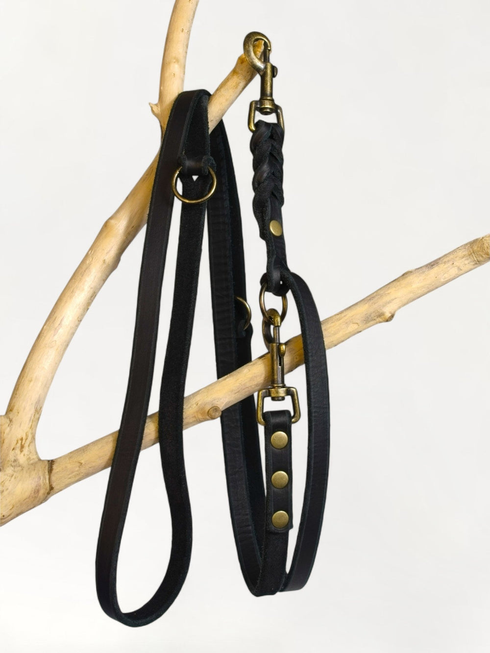 Verstellbare Führleine aus Fettleder 12mm - HappyHound