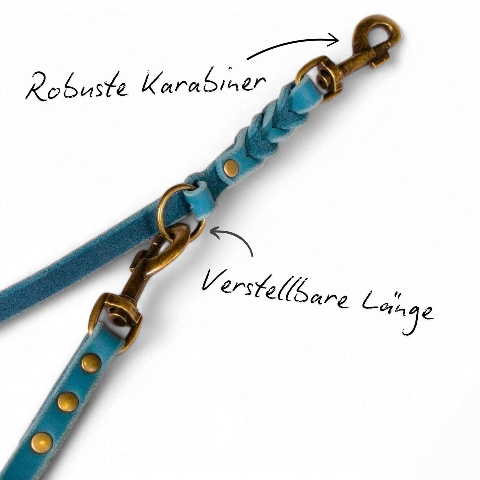 Verstellbare Führleine aus Fettleder 15mm - HappyHound
