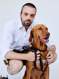Zugstopp - Leine aus Fettleder 15mm - HappyHound