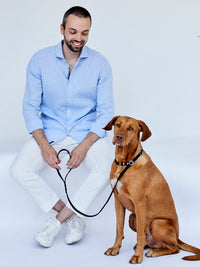 Zugstopp - Leine aus Fettleder 15mm - HappyHound