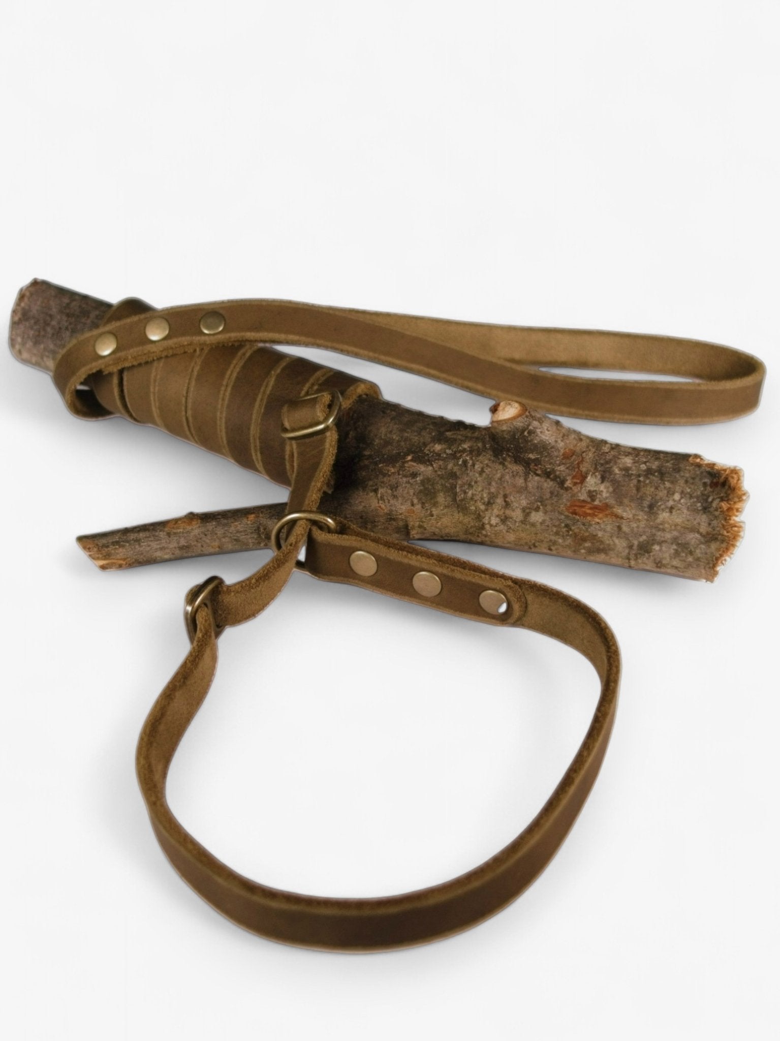 Zugstopp - Leine aus Fettleder 15mm - HappyHound